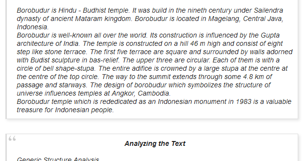 Contoh Descriptive Text About Borobudur Temple - Contoh 0917