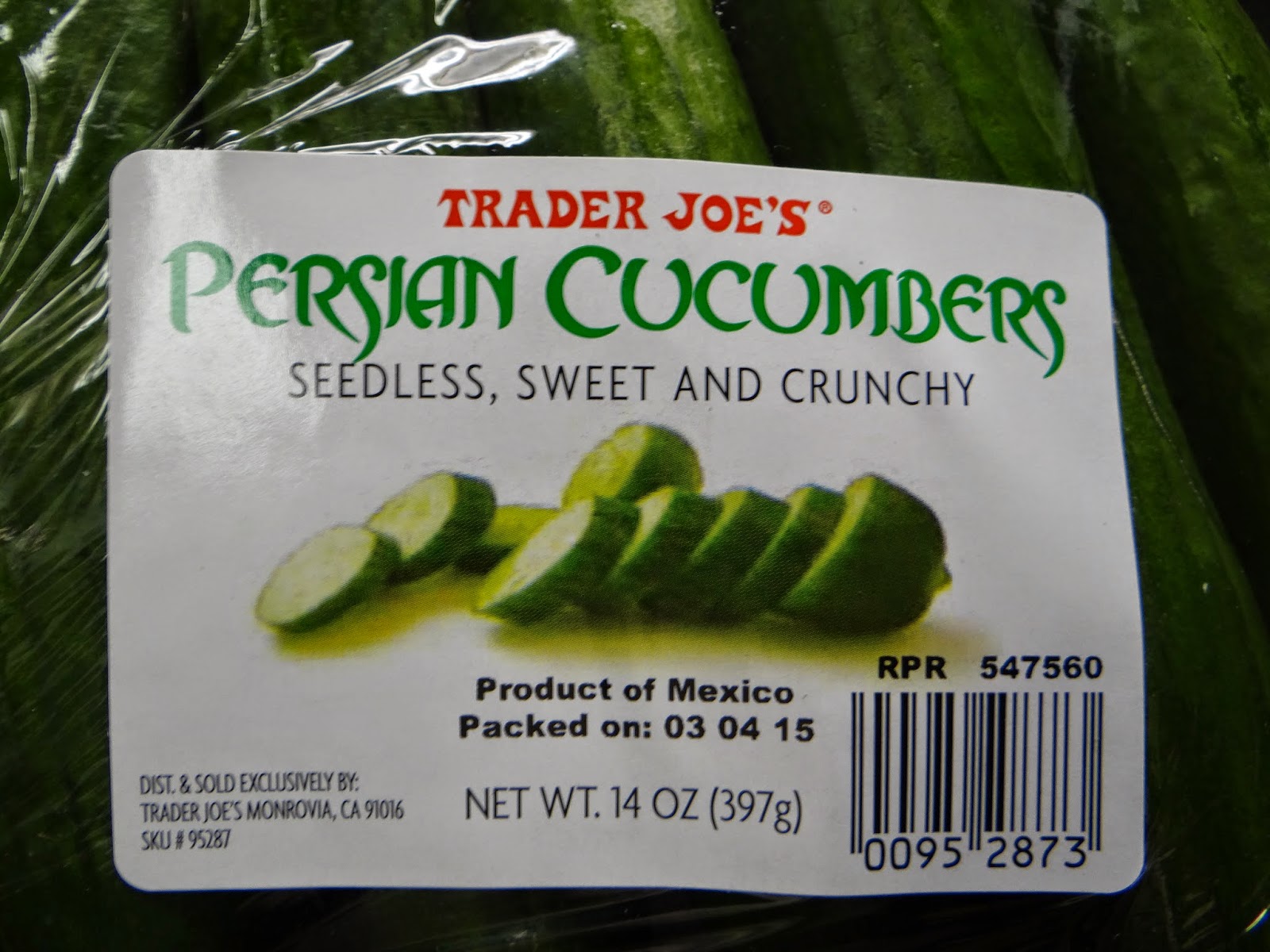 Trader Joe's 365 Day 75 Persian Cucumbers