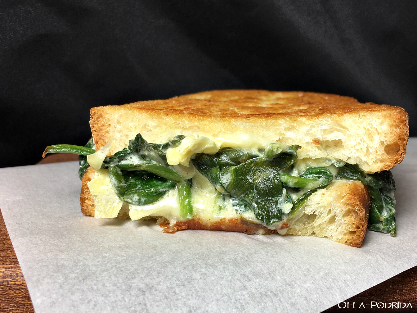 OllaPodrida Spinach Artichoke Grilled Cheese