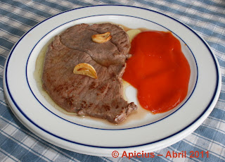  730º Menú, Menestra de verduras congeladas, filete con salsa de tomate, ensalada y verdura. 