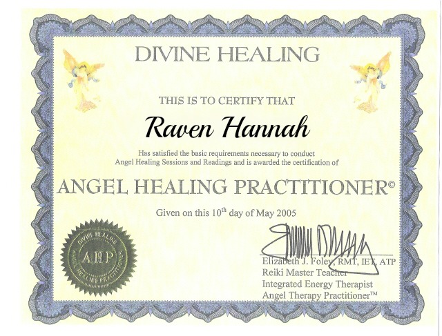 Certified Angel Healing Practitioner