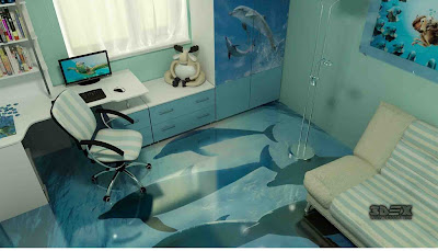 3D flooring design 3D epoxy floor coating for bathroom bedroom kitchen