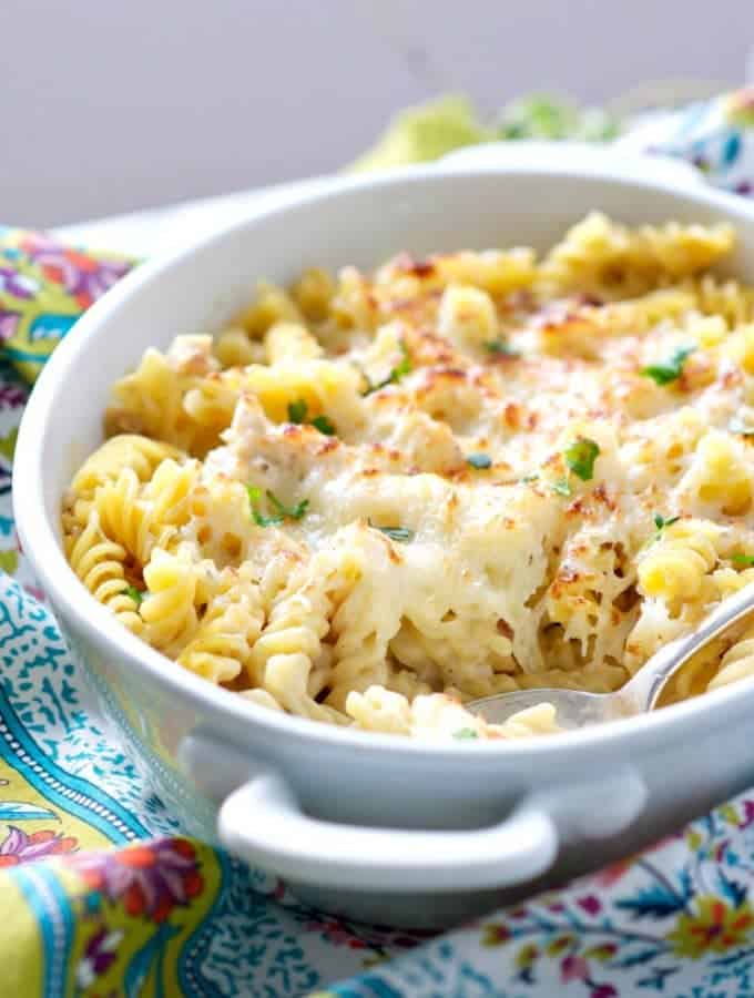 Dump and Bake Chicken Alfredo Pasta Casserole Diary Self Cooking