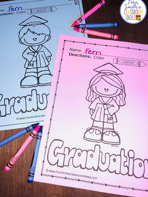 I LOVE Kindergarten graduation! Whether you celebrate as an entire grade level, or just in your classroom, it is a memory that parents and grandparents cherish forever! You can use these free Graduation Coloring Pages as an invitation to attend, or as a blank rolled up certificate to hand to your students to color later at home, saving the actual certificate to give to their parents later as a nice keepsake. These FREE End of the School Year Graduation Day Color For Fun Coloring Pages are my gift to you for another year of hard work, thank you teachers!