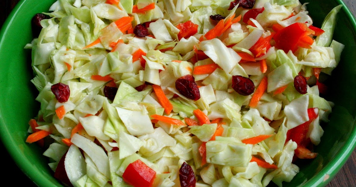 The Healthy Happy Wife Vinegar Coleslaw (Dairy, Gluten and Refined