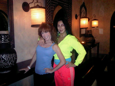 Cher and Kathy Griffin striking a pose in a photo uploaded to Twitter by Loree Rodkin