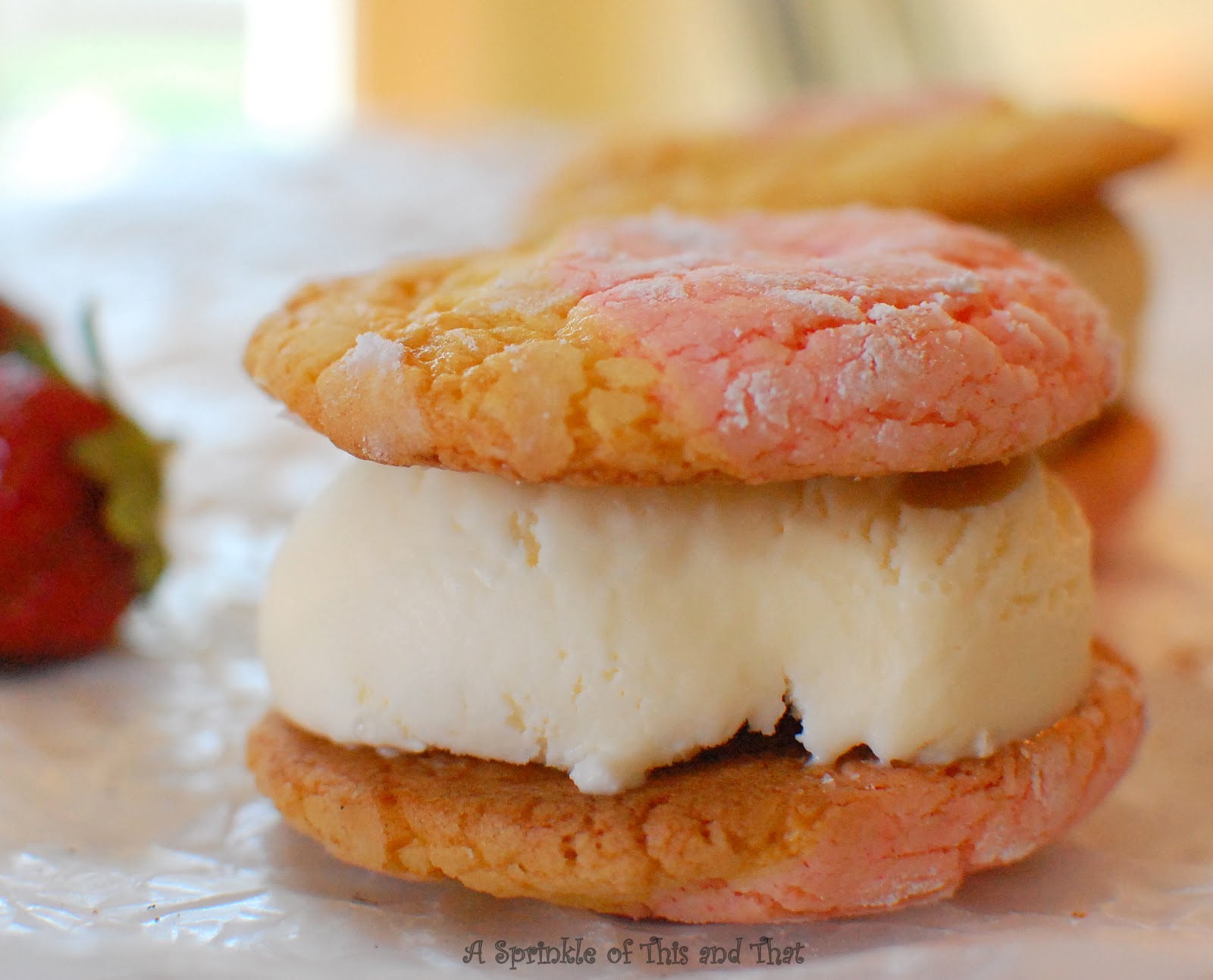 A Sprinkle of This and That Summer Strawberry Lemonade Ice Cream