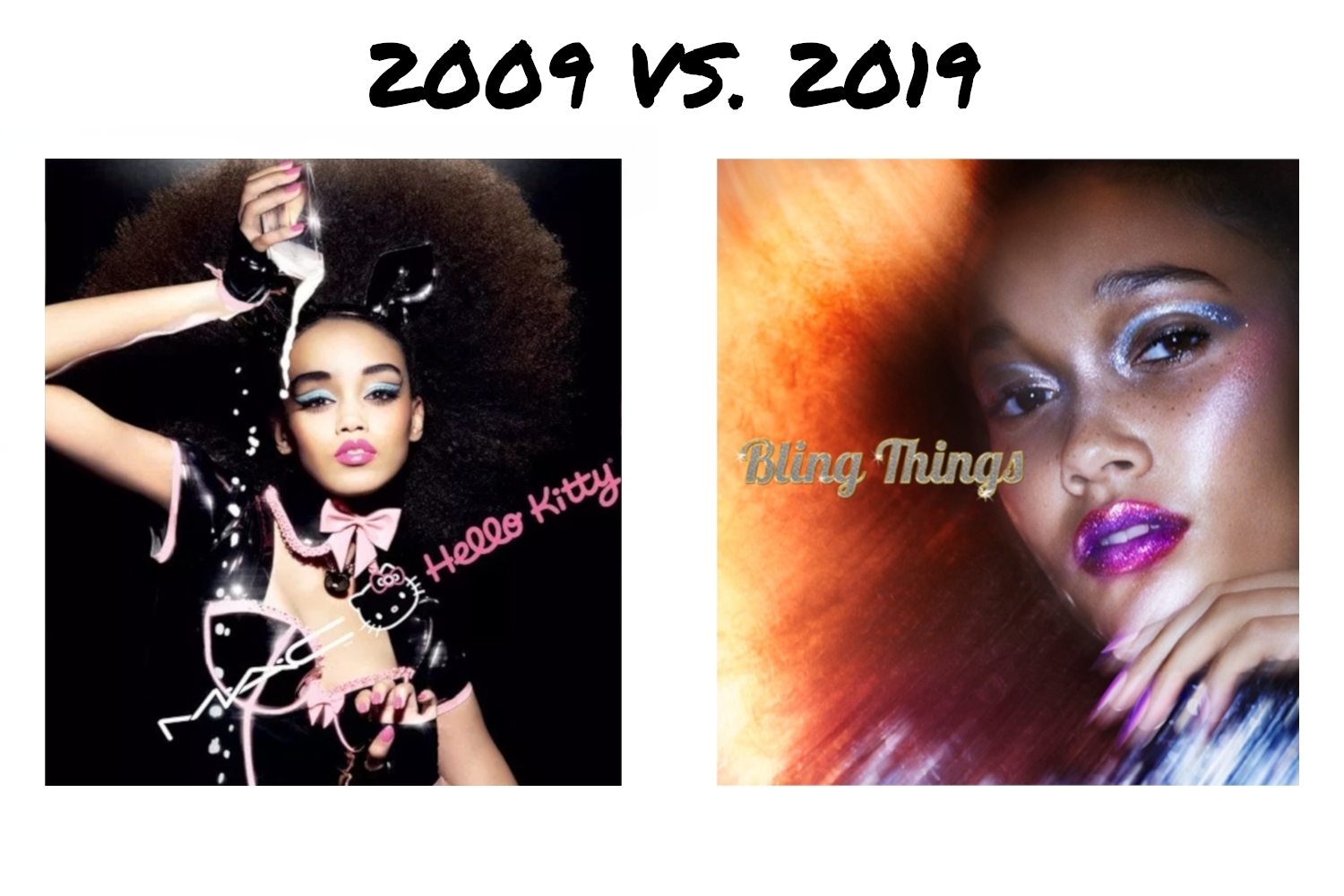 ten years challenge makeup industry then and now 2009 versus 2019 year