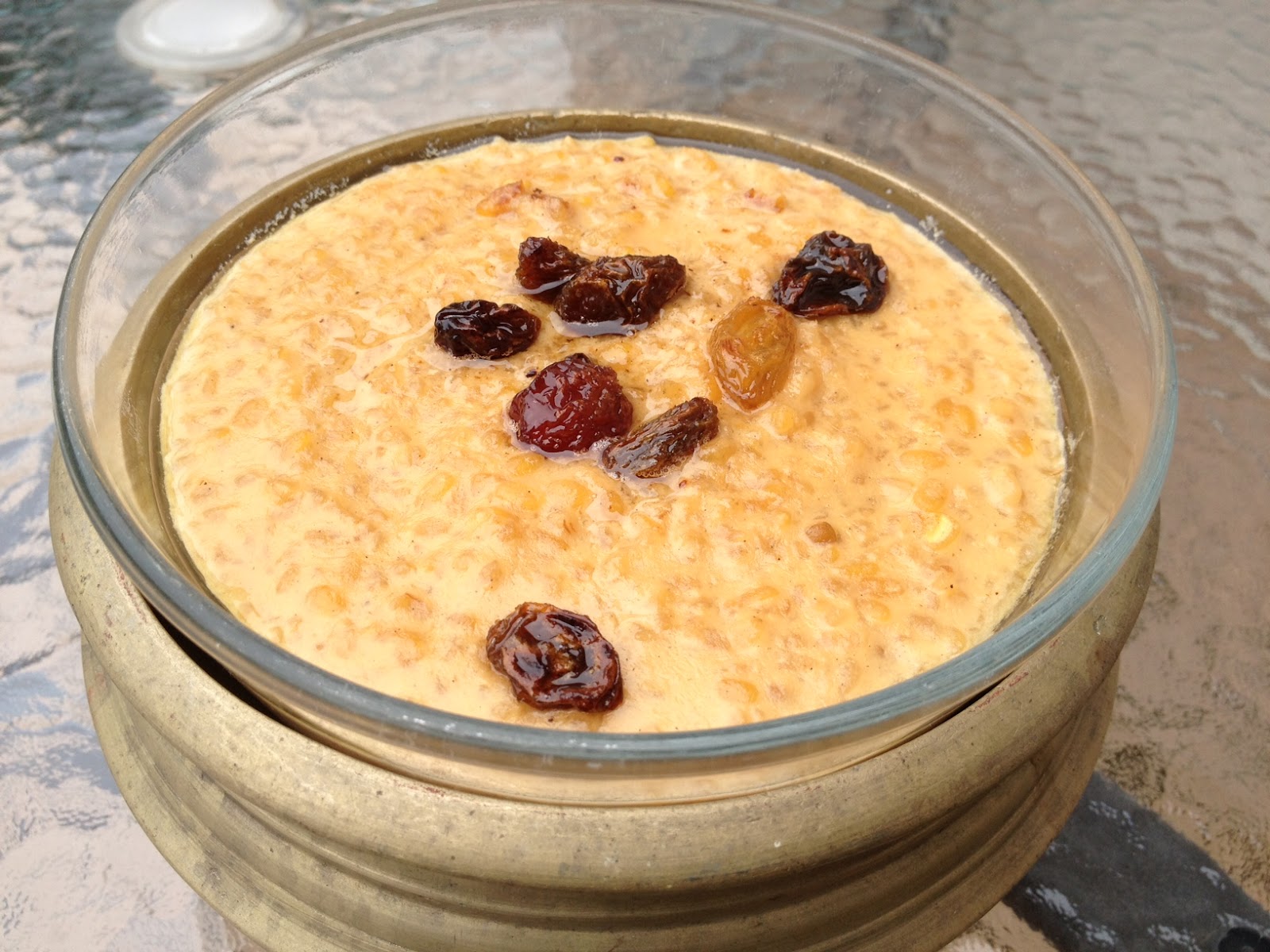 Veggie Cuisine Cracked wheat moong dal payasam in a slow cooker