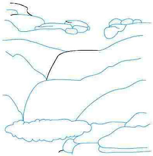 Langkah 5. Cara Mudah sketsa/Menggambar Sungai untuk Anak