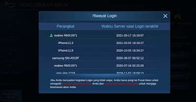 How to View Mobile Legends Game Login History 5