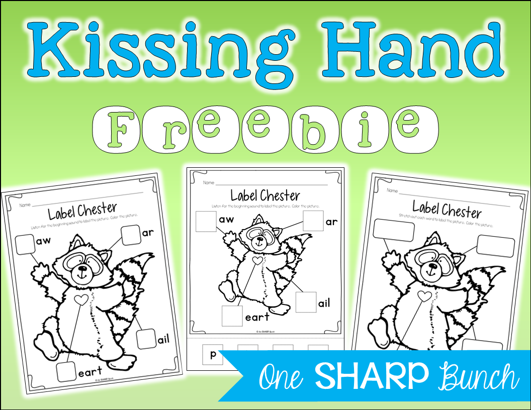 Kissing Hand Coloring Page