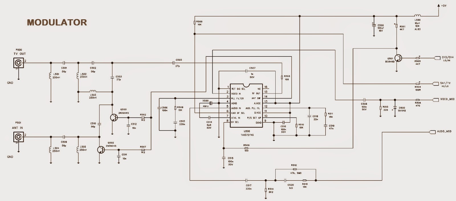 Electro help: ELSYS - SET-TOP BOX - SCHEMATIC (Circuit Diagram)