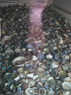 Enamelware dishes brought to Auschwitz by the victims