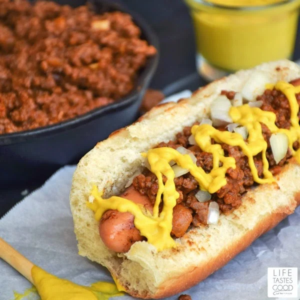 Hot Dogs with Onion & Stone Ground Mustard Relish - The Carrot Seed Kitchen  Co