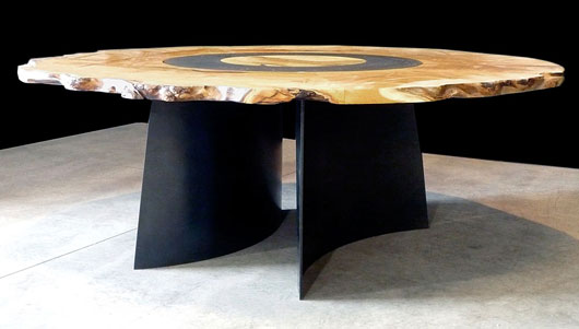 contemporary wood and glass table furniture