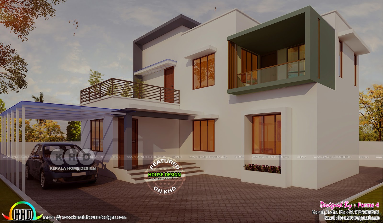 Simple contemporary ₹17 lakhs cost house Kerala Home Design and Floor