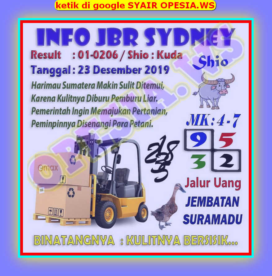 1 New Message Kode Syair Sydney 23 Desember 2019 Forum Syair Togel Hongkong Singapura Sydney
