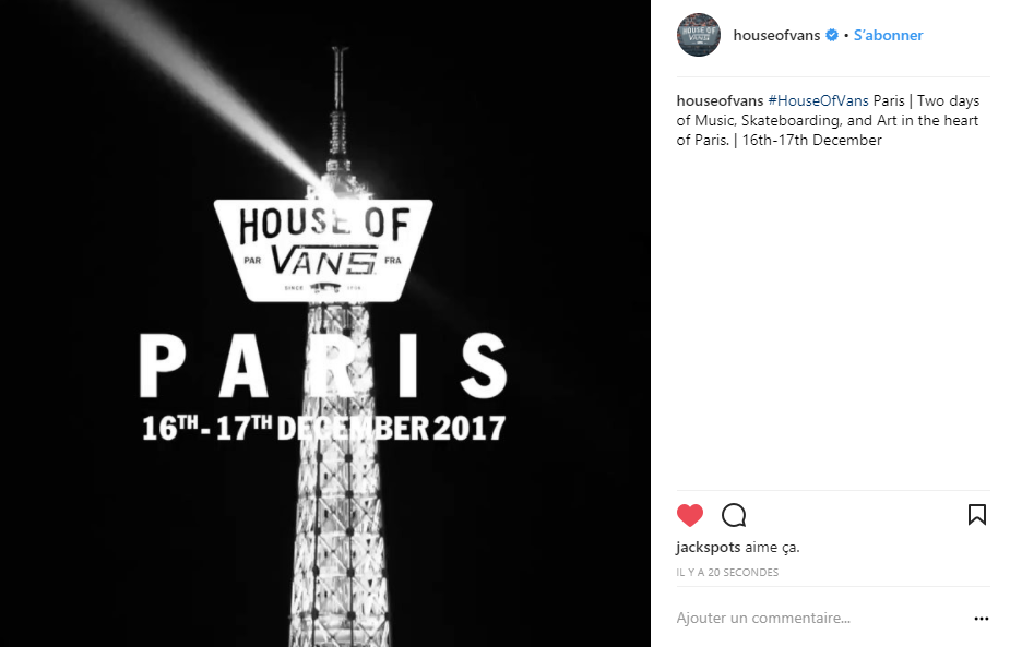 House of Vans Paris 16 et 17 décembre 2017 Jackspots