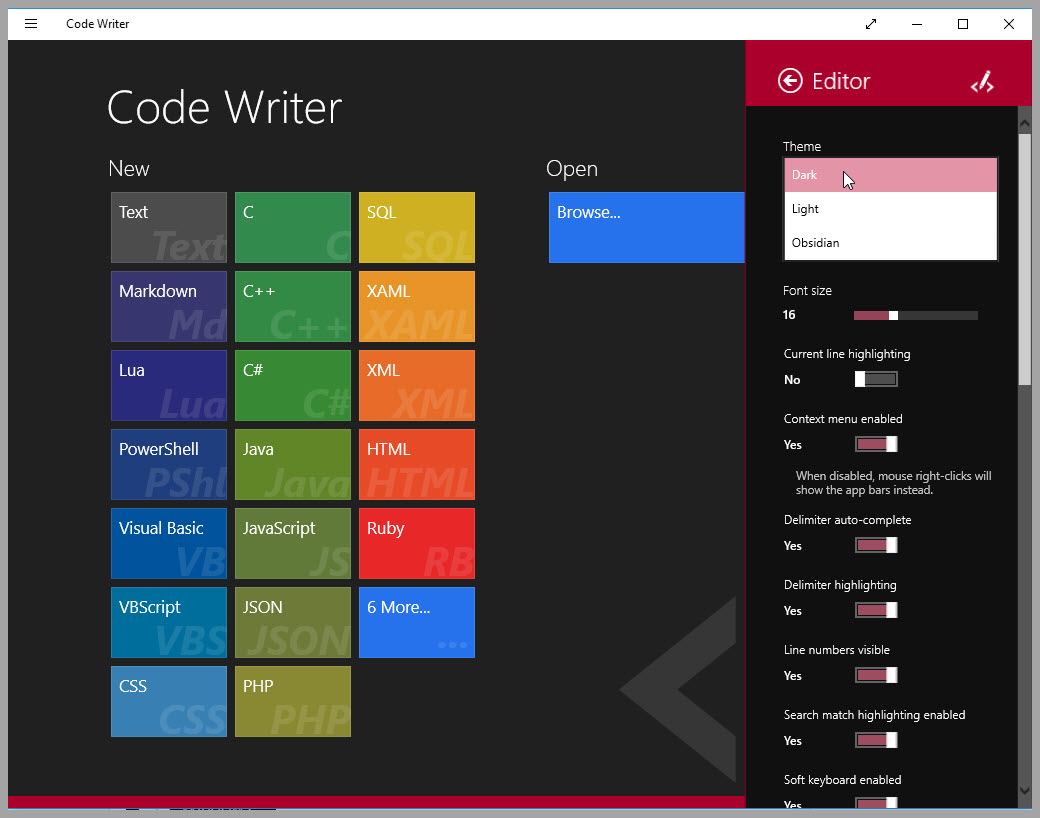 Code Writer Εφαρμογή επεξεργασίας κειμένου και κώδικα Τα καλύτερα