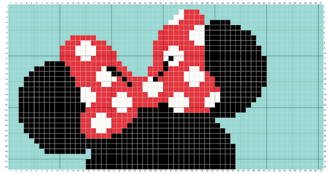 Minnie Mouse Sweater FREE Crochet Pattern Graph