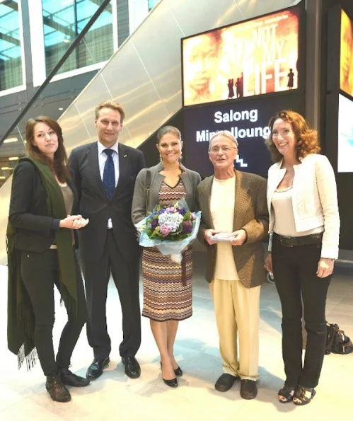 Crown Princess Victoria wore MISSONI Zigzag Knit Dress and Armani Cropped blazer at Waterfront Congress Centre