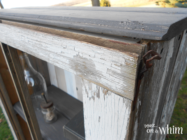 Chippy Window Made Into a Rustic Cabinet | Denise on a Whim
