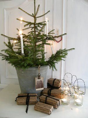 Swedish Farmhouse Christmas Decorating Interior Design tree