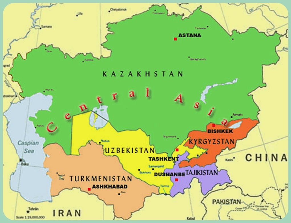 В некоторых средней азии в. Политическая карта средней Азии. Государства центральной Азии карта. Киргизия на карте средней Азии.