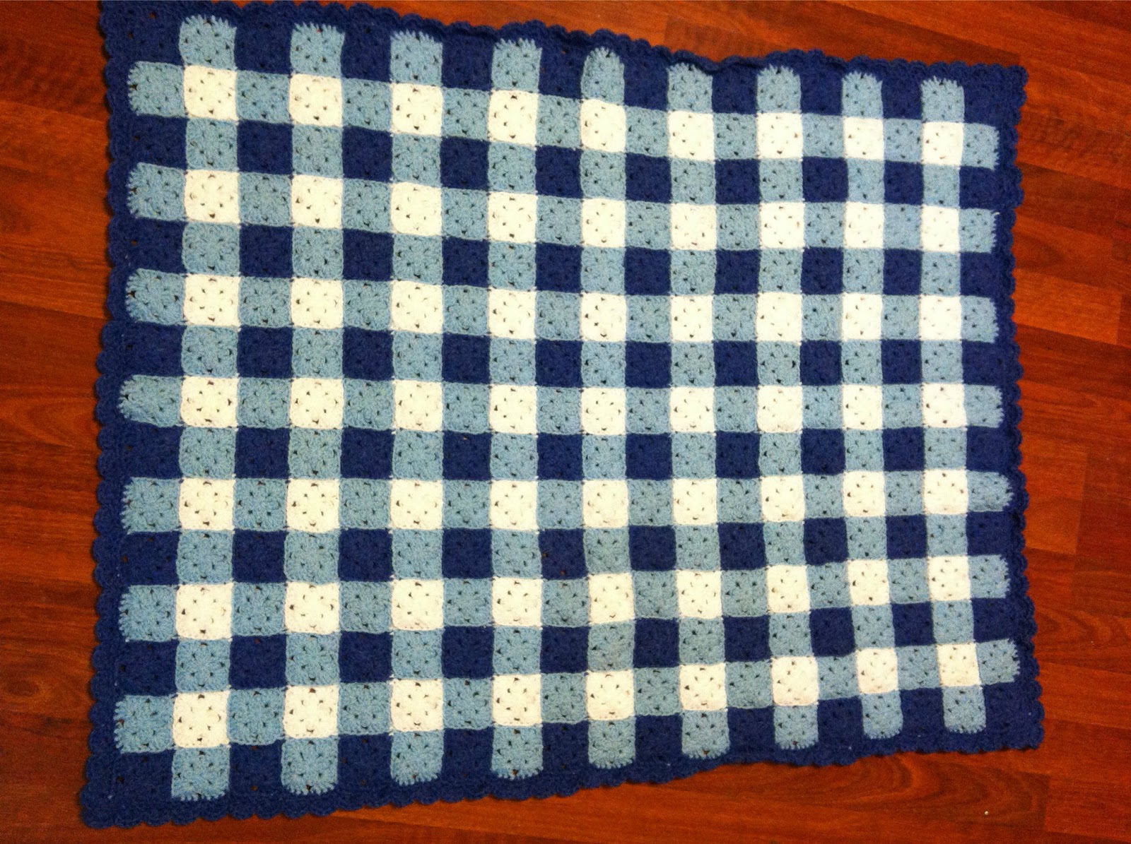 Crochet Every Day November 16 Baby Gingham Blanket COMPLETED