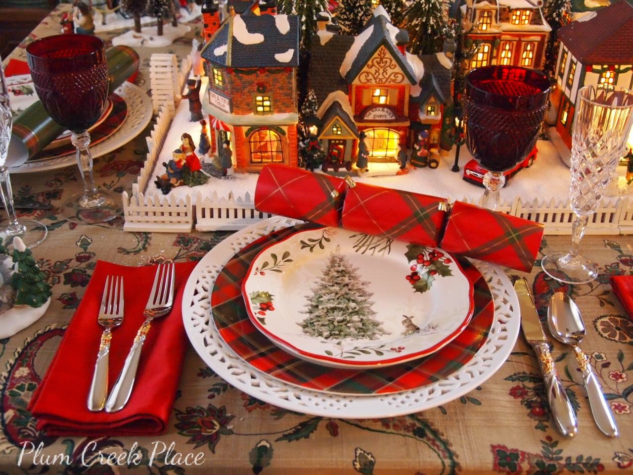 Christmas Village Tablescape