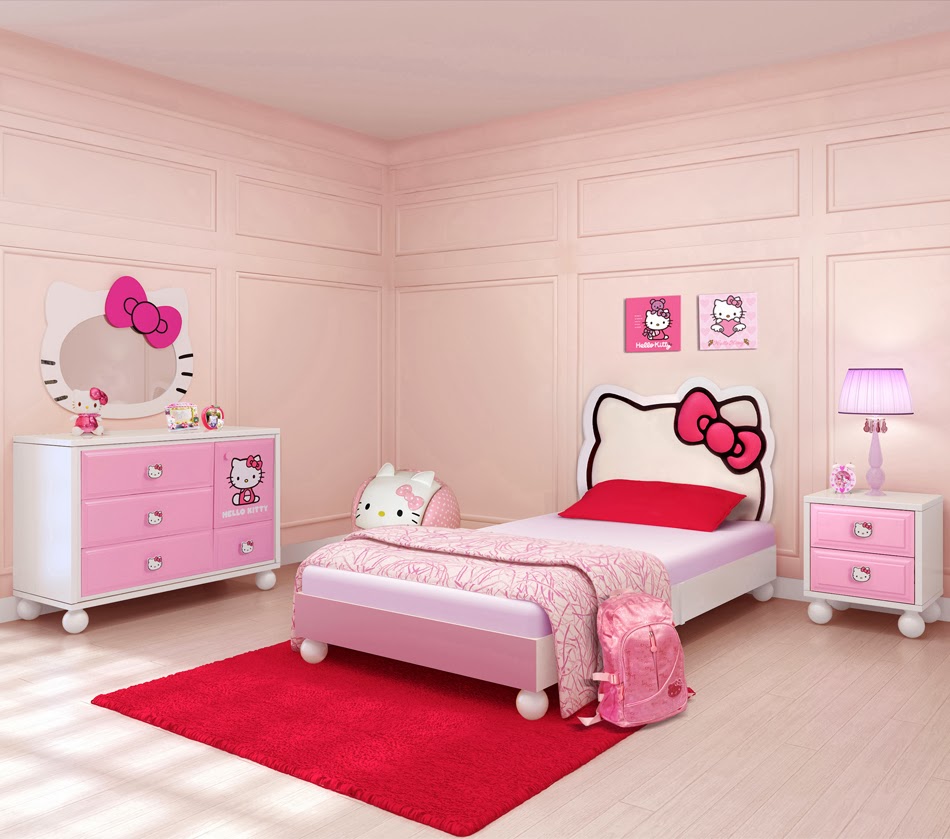 Foto Hello Kitty Jadi Inspirasi Kamar Tidur Nuansa Pink