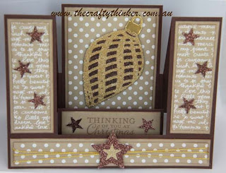 SU, Christmas card, Happy Patterns stencils, Jac paper, Centre Step card