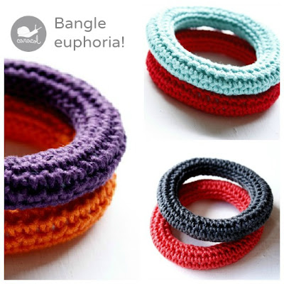 Crochet bangles at caracol handmade
