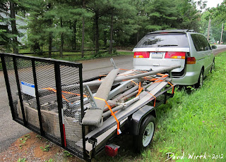 shore station, boat hoist, parts, on trailer, take apart, how to