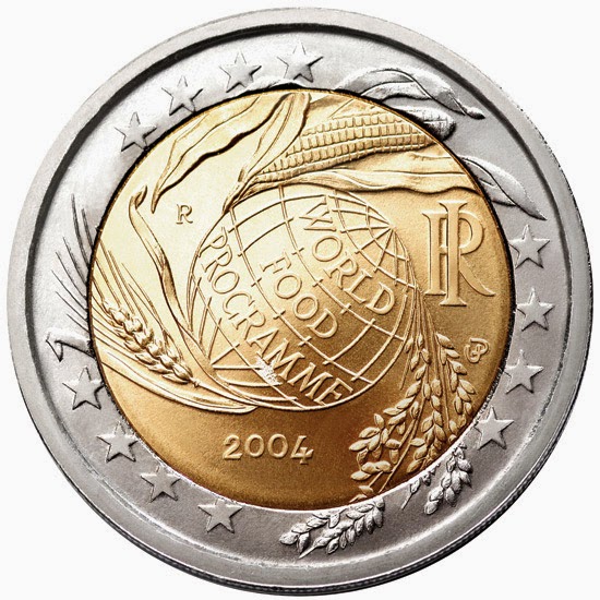Commemorative 2 euro coins from Italy 2004
