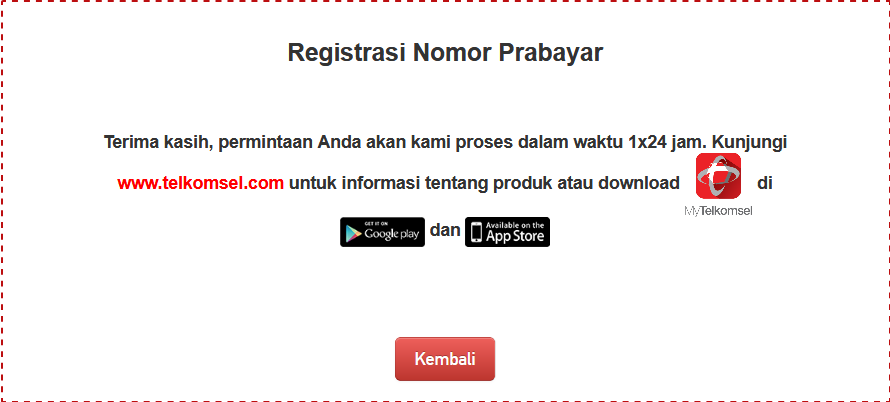 Registrasi Ulang Pelanggan Prabayar Telkomsel