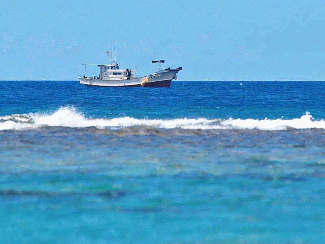 fishing boat off west coast of Okinawa, GIF