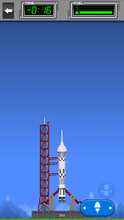 Titan II with Delta 2nd stage and Orion on the launch pad