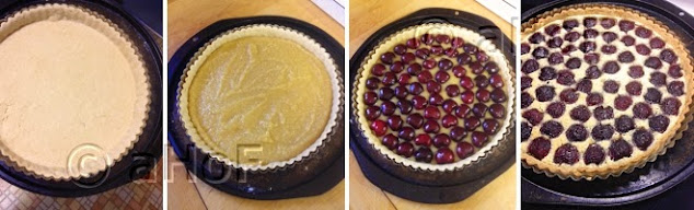 step by step, how to, cherry tart, making cherry tart