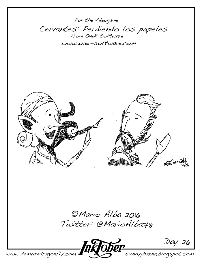 Sunny Jhanna Inktober 26 Ginés de Pasamonte y Cervantes