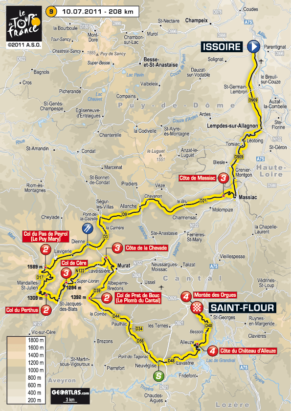 Le Puy Griou et les autres Le Tour de France dans le Cantal