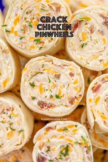 Crack Chicken Pinwheels - I am ADDICTED to these sandwiches! Cream cheese, cheddar, bacon, ranch and chicken wrapped in a tortilla.