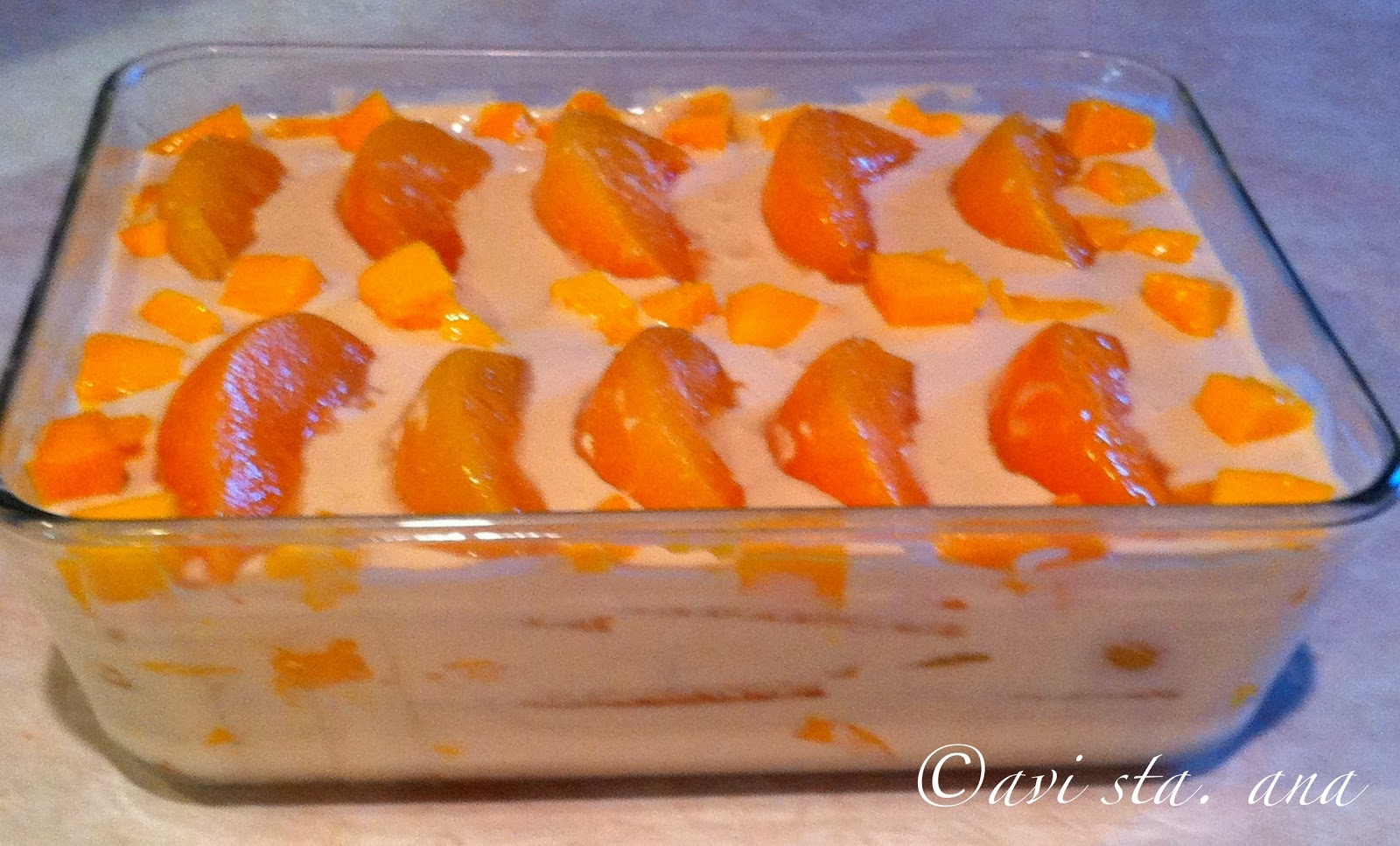 A Lot of Sugar Peach Mango Refrigerated Cake