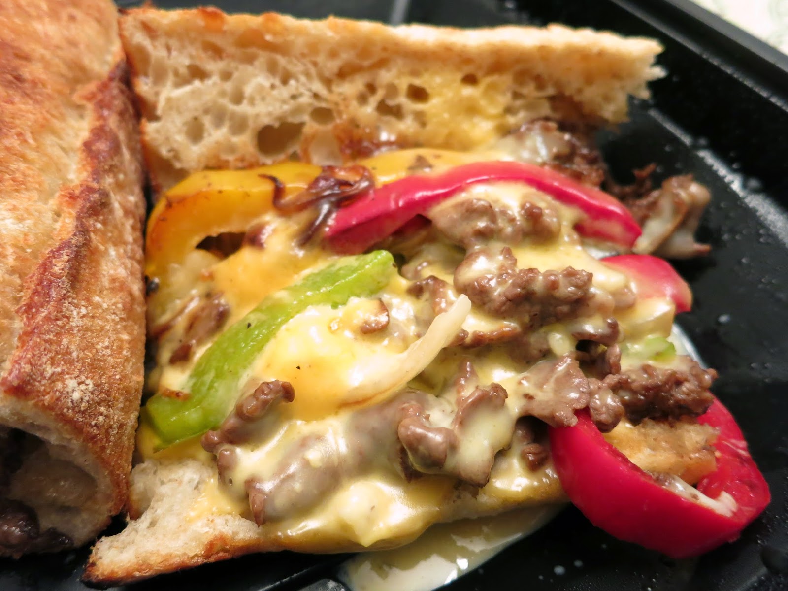 pieces of m Cheesecake Factory's California Cheesesteak! [FOOD]