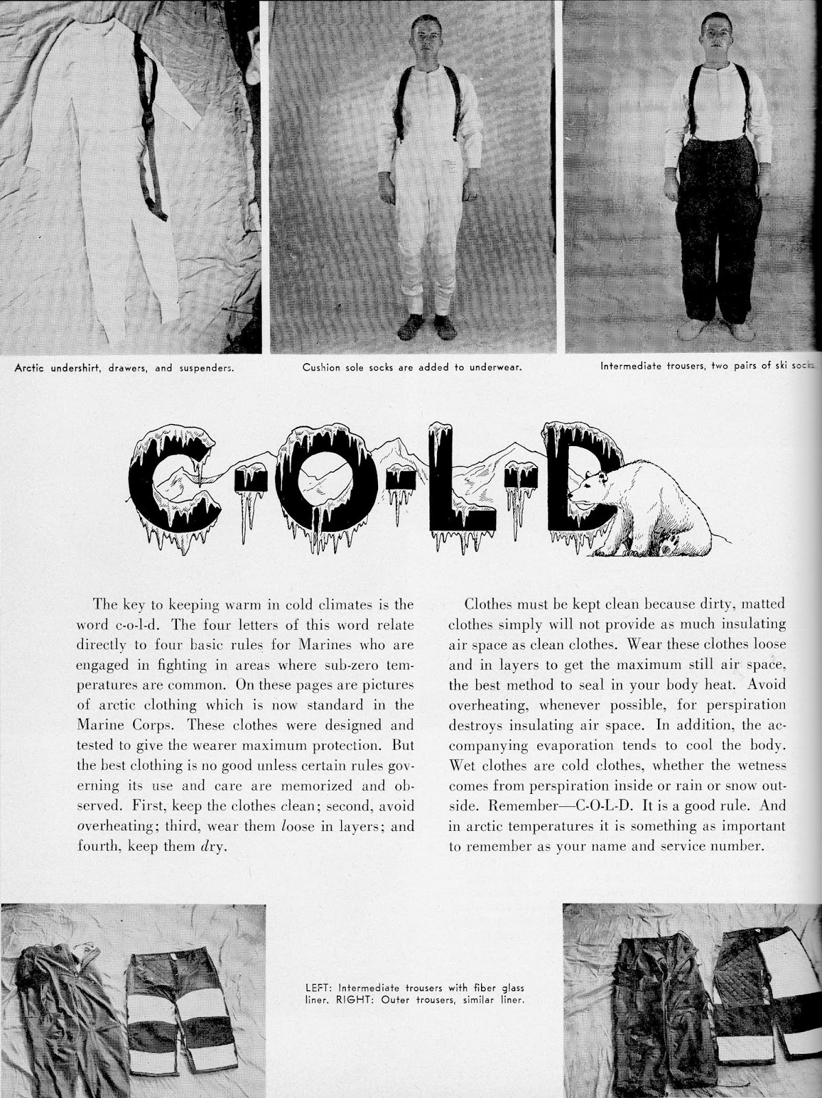 Marines In Forest Green Korean War USMC Marine Cold Weather Clothing