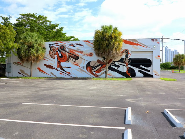 Street Art Mural By Australian Artist REKA in Miami, Florida for Art Basel 2013. 2