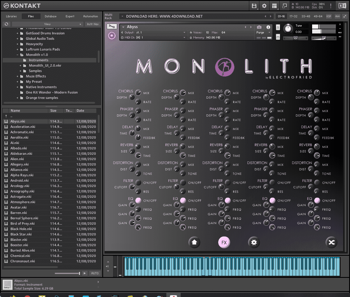 Free download Monolith v1.0 KONTAKT Library