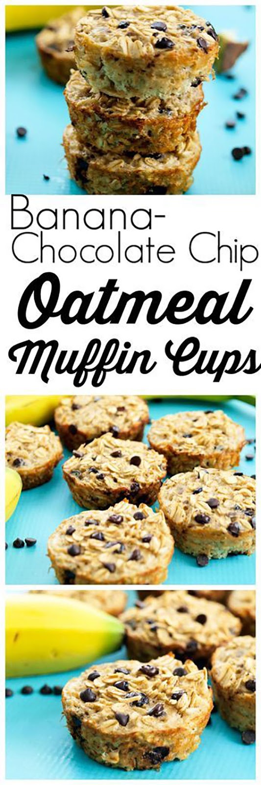 Banana Chocolate Chip Baked Oatmeal Muffins Banana Chocolate Chip Baked Oatmeal Muffins