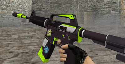 Skin M4A1 - Green Cyrex com Stickers (CS:GO) HD para CS 1.6 - CS Revo!